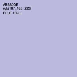 #BBB9DE - Blue Haze Color Image